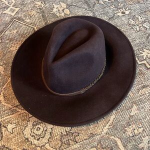 Barbour Purple Hat with Brown Band